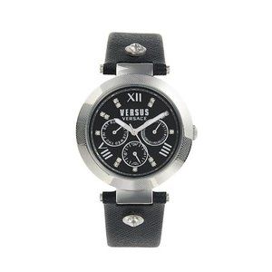 Versus Versace 38 mm Crystal Stainless 24 hour Sub Dials Watch New in Box ❤️
